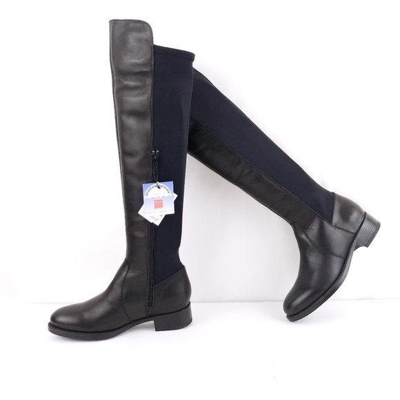 Bos & Co Shoes - Bos & Co Black Leather Over Knee Waterproof boots